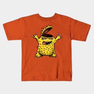 Crazy Brainless Chicken Monster Character Kids T-Shirt